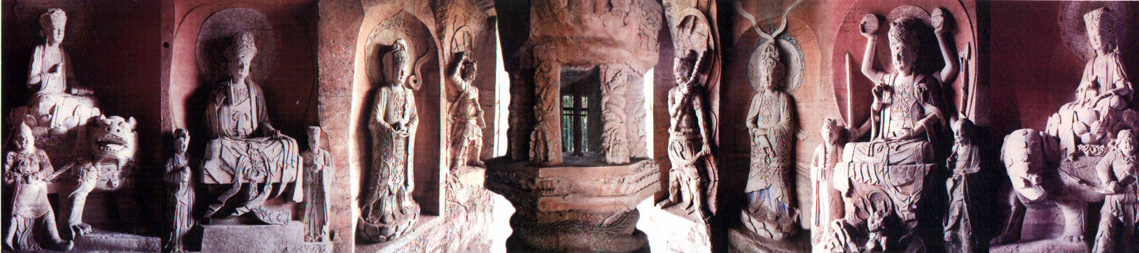 大足石刻，北山第136号转轮经藏窟