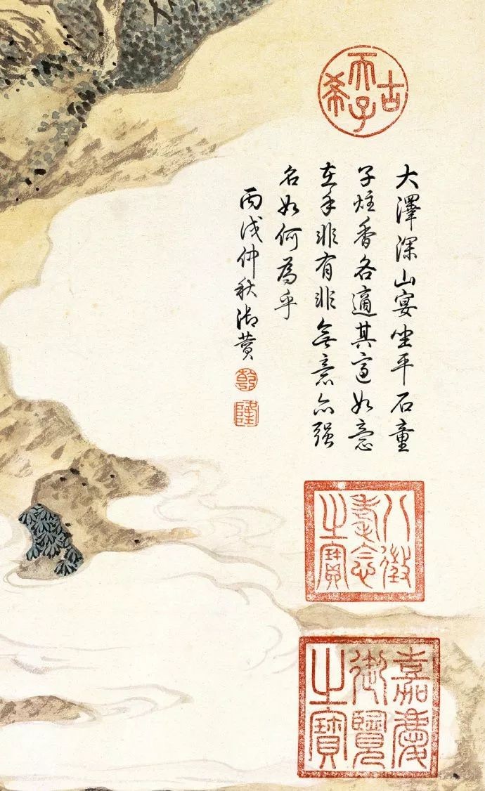 清代罗汉图局部放大图