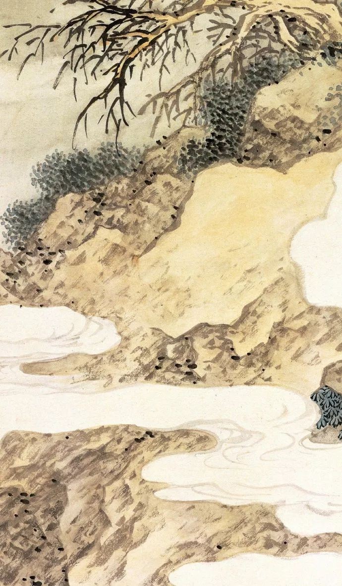 清代罗汉图局部放大图