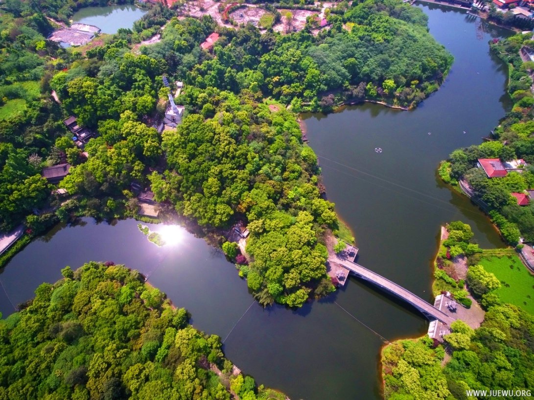 航拍重庆华岩寺风景图，巴山灵境，佛教圣地