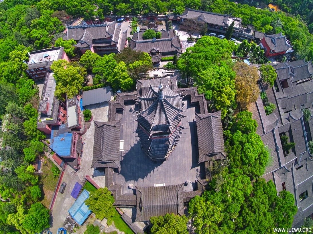 航拍重庆华岩寺风景图，巴山灵境，佛教圣地