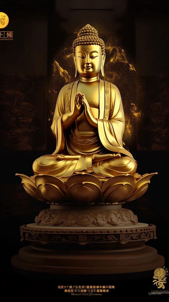 手机壁纸佛像 阿弥陀佛壁纸，称念“南无阿弥陀佛”，感谢众佛菩萨的保佑和加持