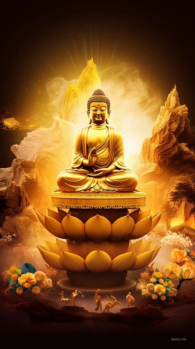 手机壁纸佛像 阿弥陀佛壁纸，称念“南无阿弥陀佛”，感谢众佛菩萨的保佑和加持