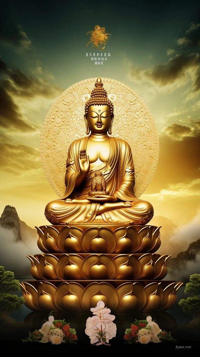 手机壁纸佛像 阿弥陀佛壁纸，称念“南无阿弥陀佛”，感谢众佛菩萨的保佑和加持