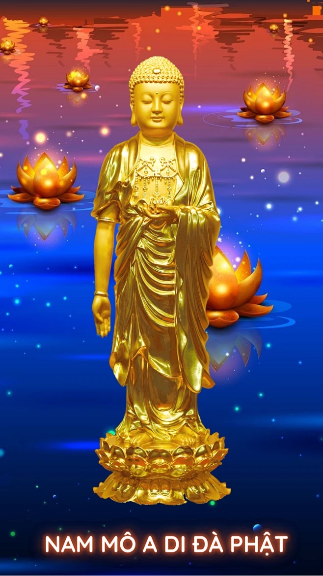 手机壁纸佛像 阿弥陀佛壁纸，称念“南无阿弥陀佛”，感谢众佛菩萨的保佑和加持